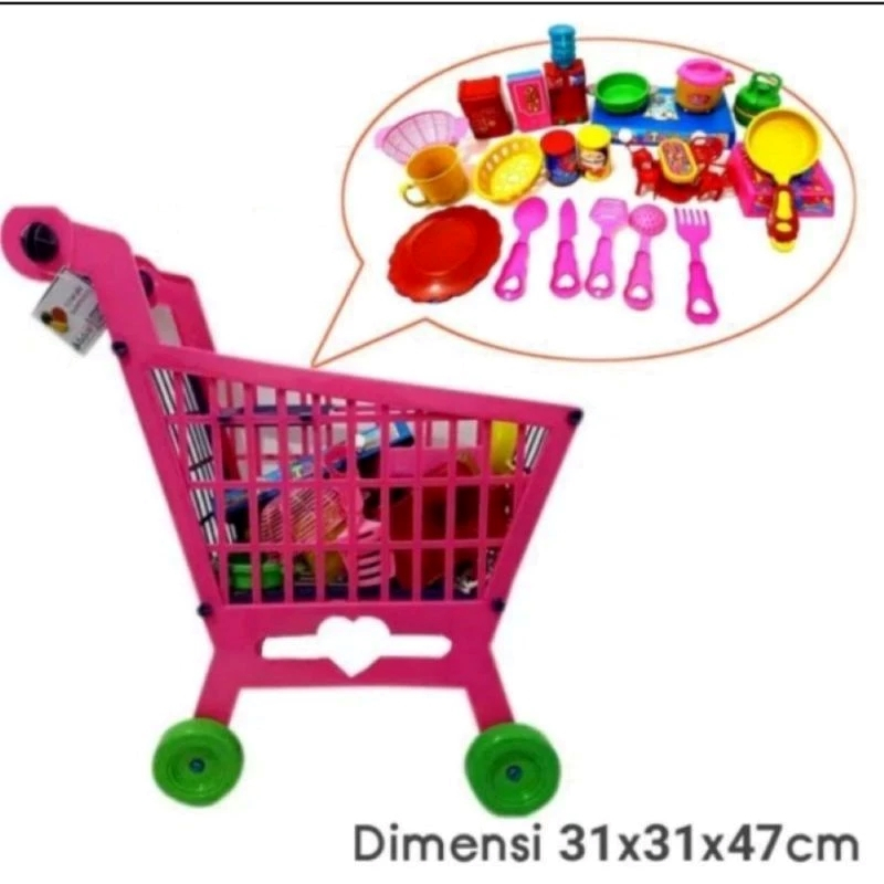 MAINAN TROLI BELANJA ALAT DAPUR JUMBO