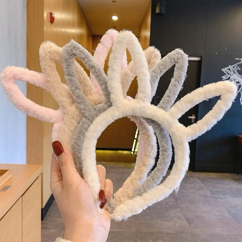 Bando Lucu Karakter KELINCI Hewan Bulu Halus / Bando Motif Kuping Kelinci Beruang / Bandana Wanita A