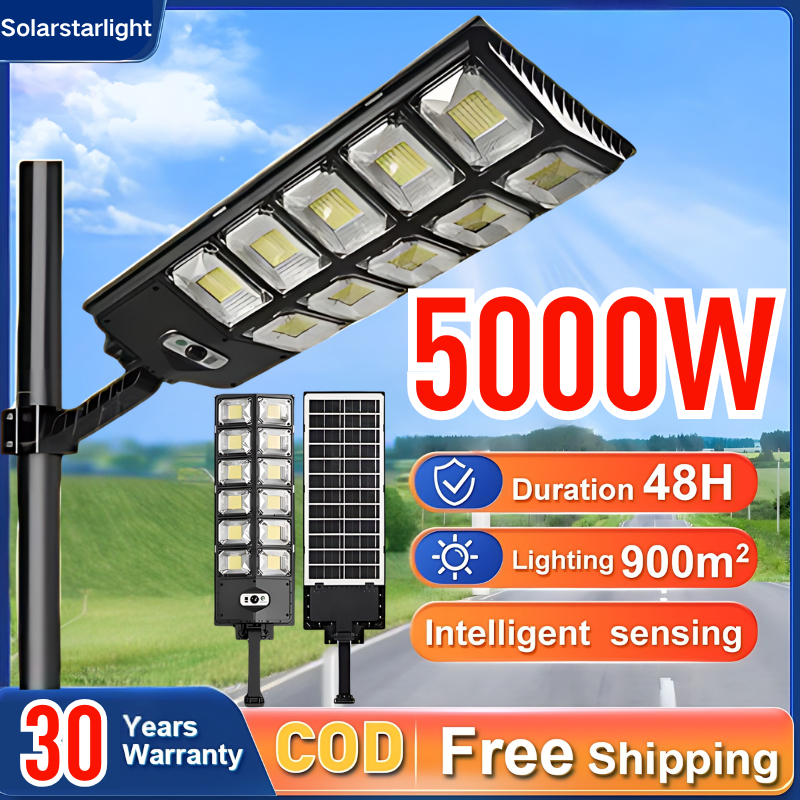 【READY】lampu solar cell lampu outdoor otomatis 5000W Lampu surya cell Lampu Solar Tenaga Surya Lampu