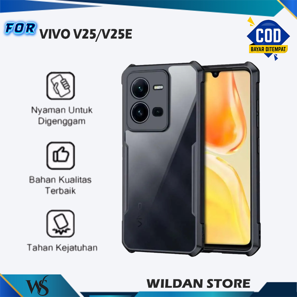 Case Vivo V25 V25E Shockproof Bumper Transparan TPU  Soft Case Belakang Premium