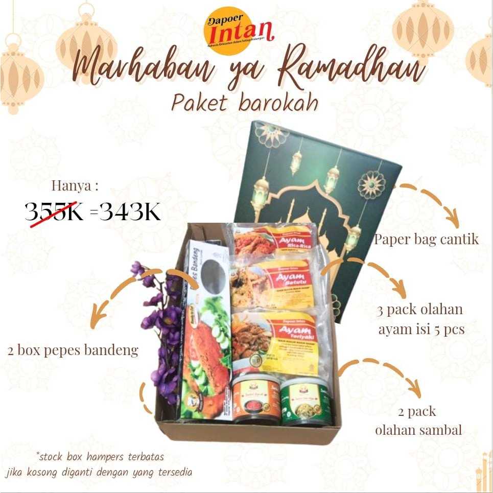 Paket Barokah pepes bandeng ayam olahan sambal dapoer intan