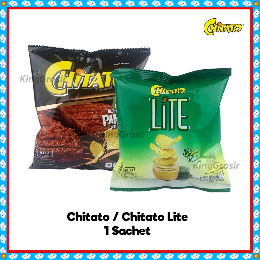 

Chitato Keripik Kentang 15gr (1 Sachet) / Chitato Lite Rumput Laut 14gr (1 Sachet) Snack Enak dan Murah