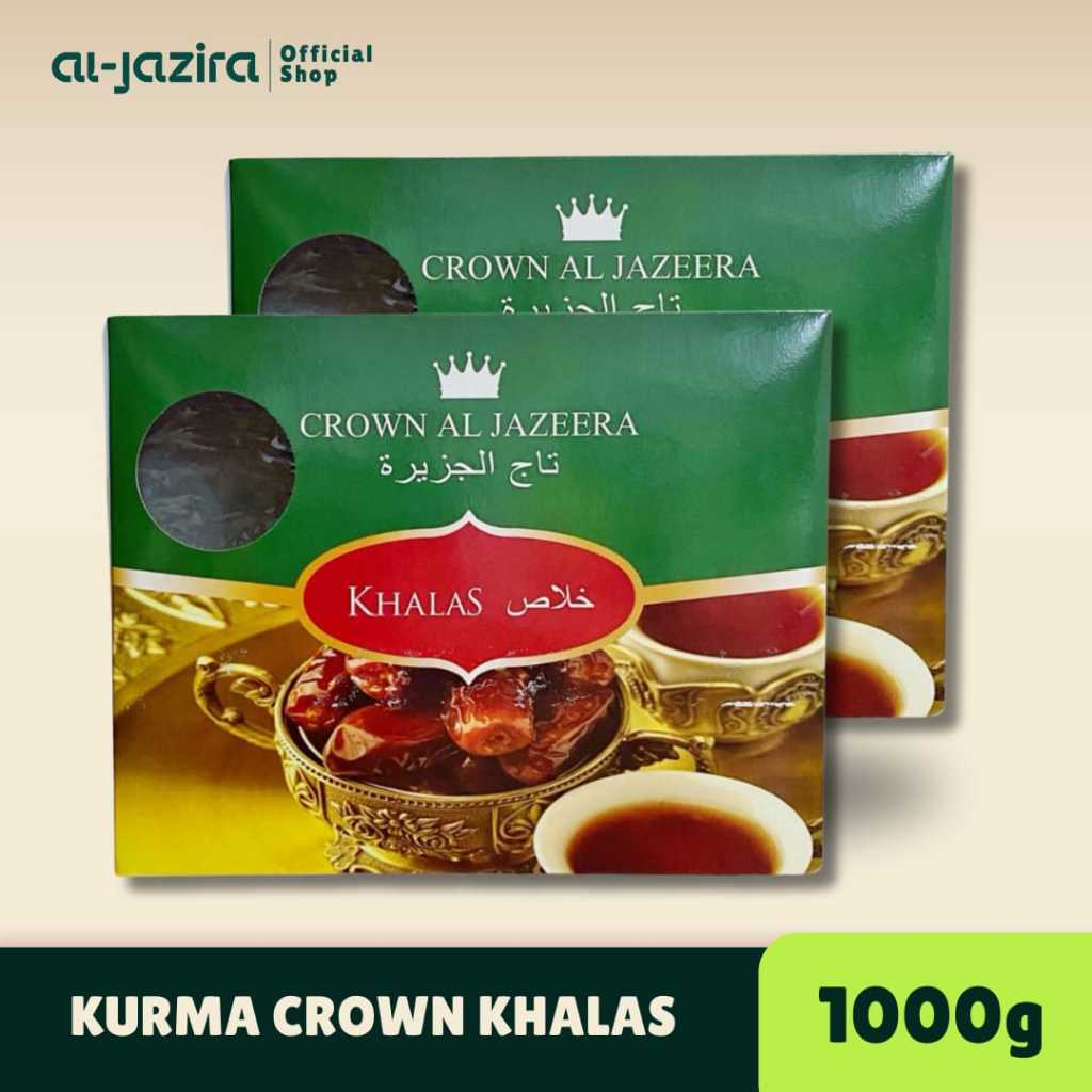 

Date Crown Kurma Khalas Al-Jazira (1kg) dari UAE in Box New EXP. TERBARU Premium