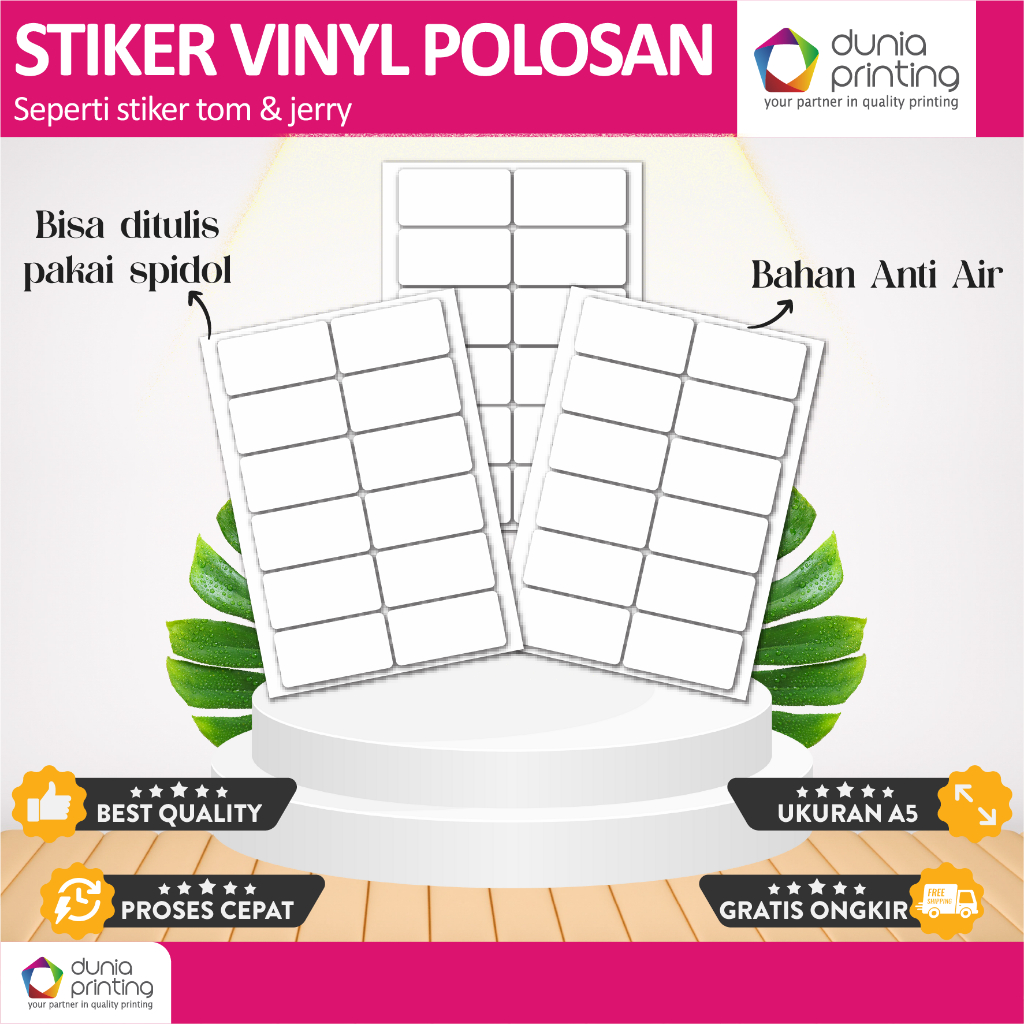 

stiker polos - stiker anti air - stiker saklar - stiker bumbu - stiker nama