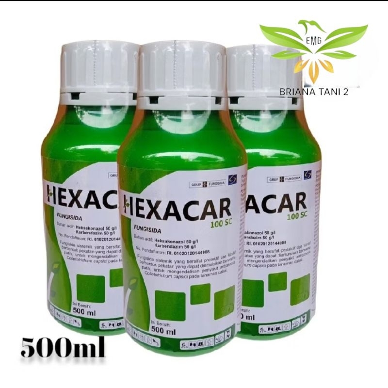 Hexacar 100SC 500ml Fungisida Sistemik Heksakonazol 50 g/l Karbendazim 50 g/l Pembasmi Jamur Pada Ta