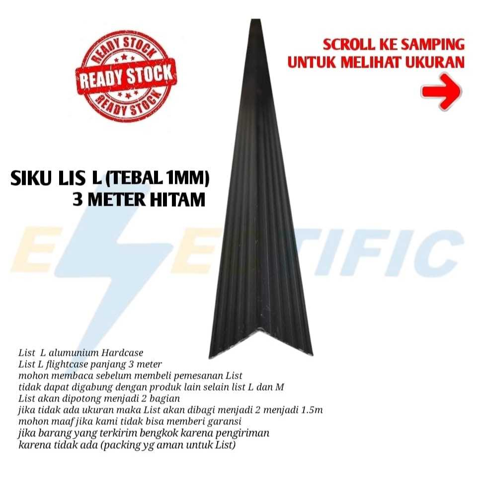 List L Hitam Aluminium Hardcase Lis Siku L Flightcase Hardcase Aluminium Box 3 M