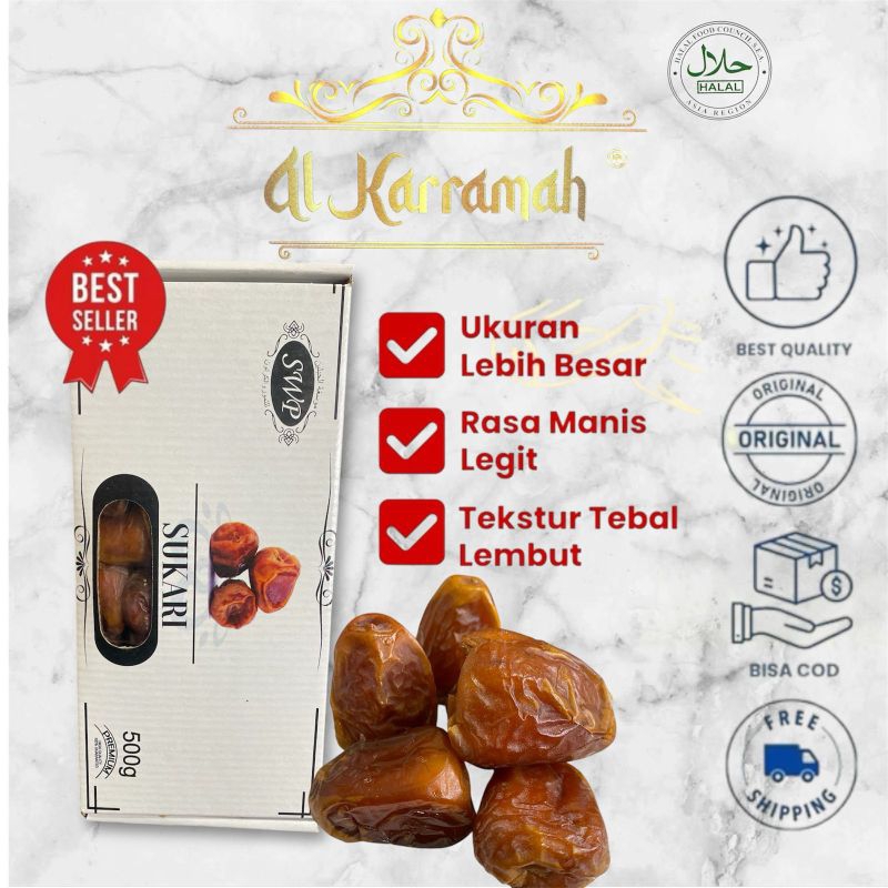 

Kemasan White Kurma Sukari 500 Gr | Kurma Sukari Premium | Kurma Al Qassem