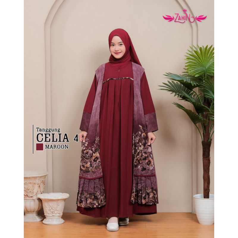 CELIA OUTER KIDS by ZAHIN / CELIA OUTER TANGGUNG / CELIA DRESS / GAMIS CELIA / GAMIS MOTIF / GAMIS O