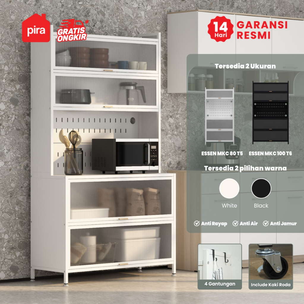 PIRA - ESSEN MKC Lemari Dapur / Rak Dapur / Rak Oven / Rak Microwave / Rak Piring / Rak Dapur Besi d