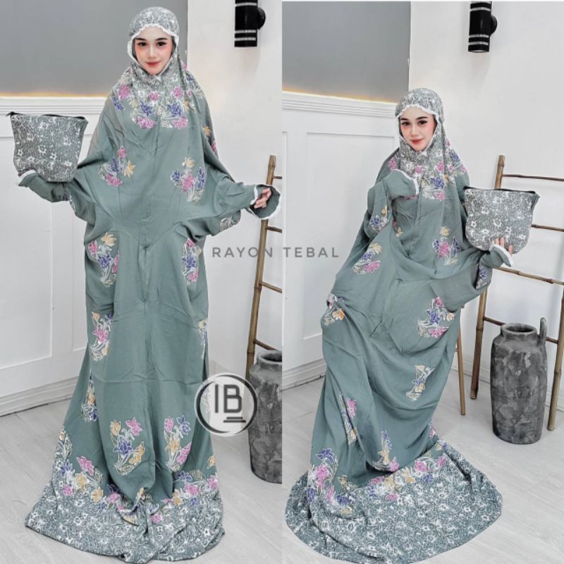 MUKENA LAJUR CAP WARNA - MUKENA BATIK LAJUR DEWASA - MUKENA BATIK PEKALONGAN