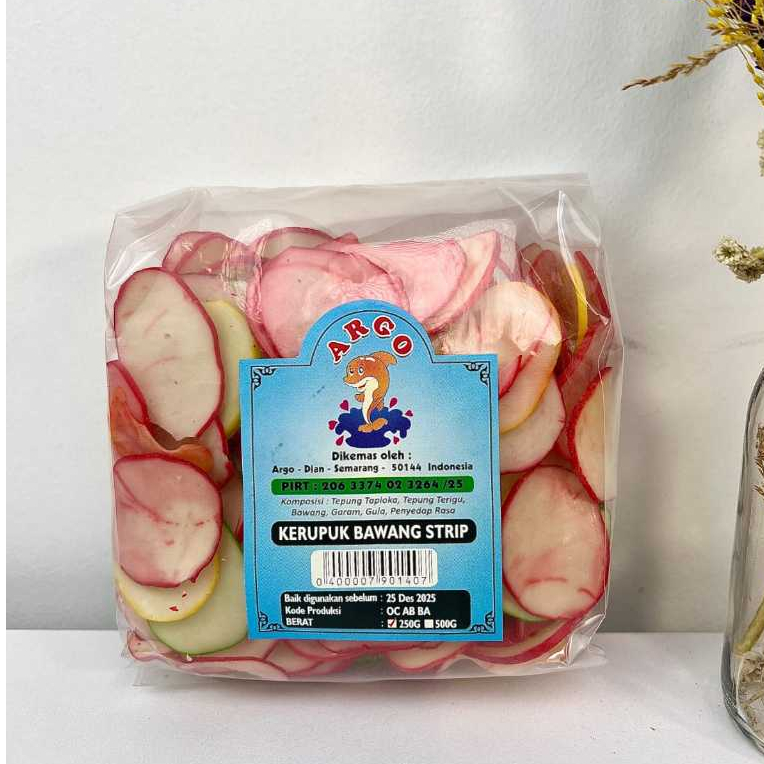 

Argo Kunci Kerupuk Bawang Mentah Krupuk Seblak Warna Warni Siap Goreng 250 Gram