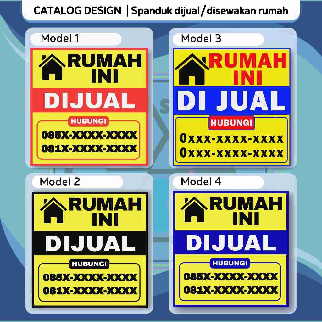 Spanduk Rumah Dijual / Disewakan / Dikontrakan
