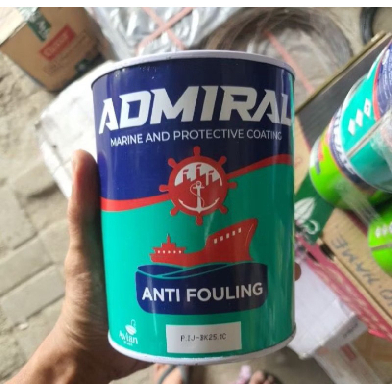 CAT ANTI FOULING CAT KAPAL PERAHU 1KG / ANTI KARANG LAMBUNG KAPAL ADMIRAL 1LITER