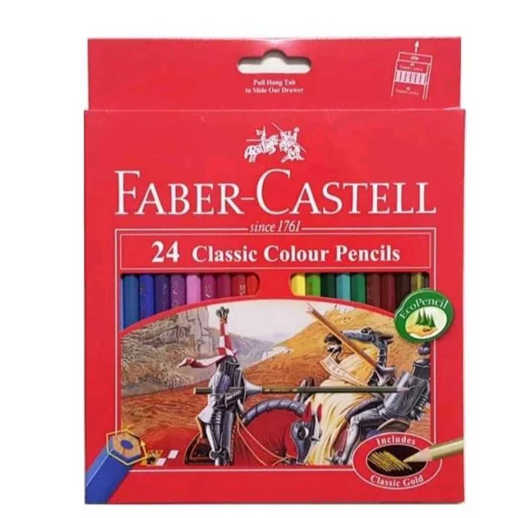 

[1 Set] Pensil Warna Faber-Castell 24 Warna Panjang / Color Pencil Faber-Casttle