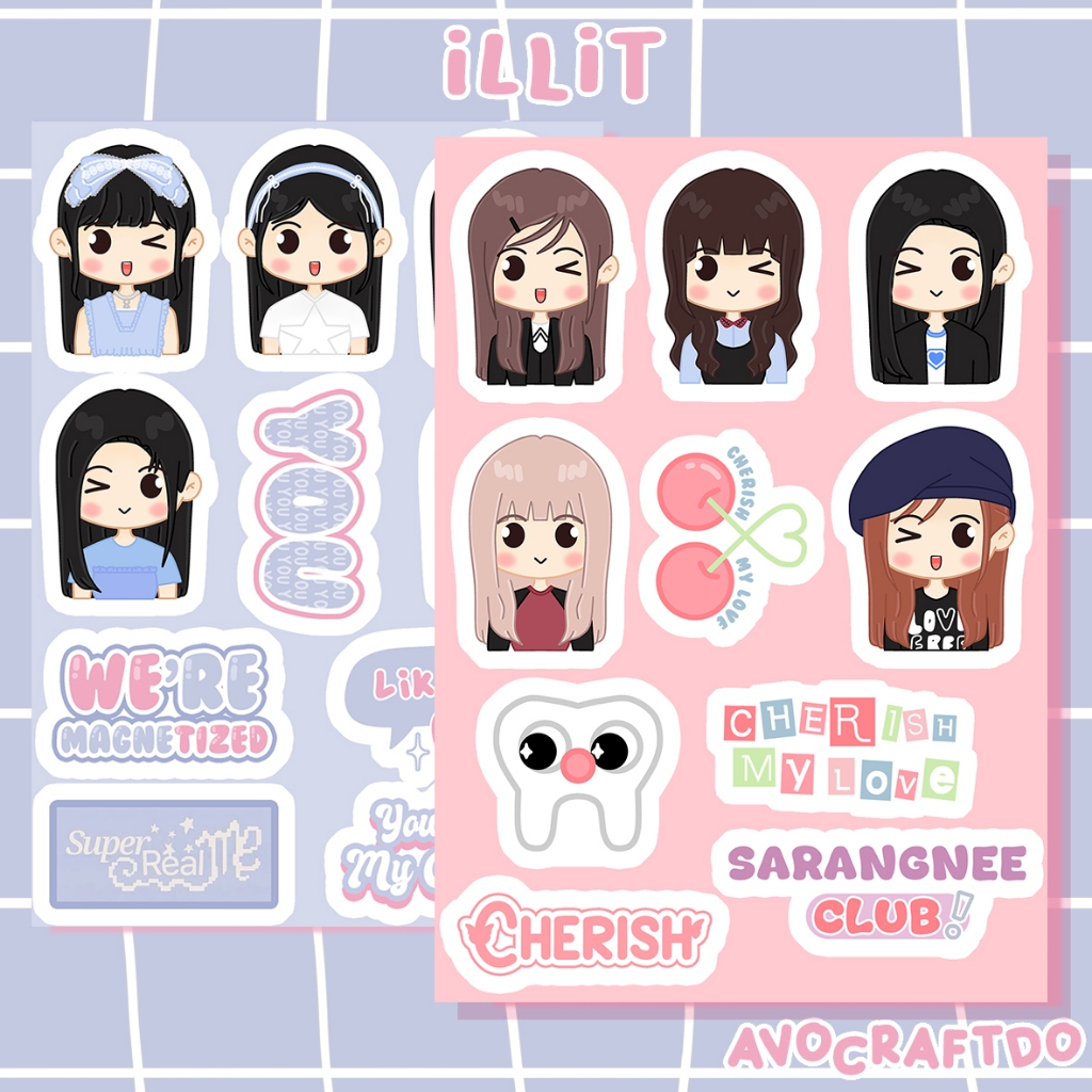 

[ AVOCRAFTDO ] Sticker Kpop ILLIT Magnetic Cherish die cut