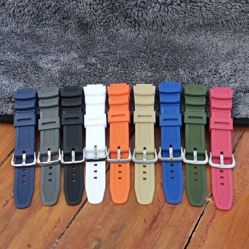 TALI JAM STRAP CASIO W216H W217H W218H W219H RUBBER STRAP FREE PEN
