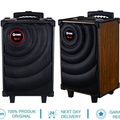Speaker Portable Bluetooth GMC 883I 15 Inch + 2 Mic Wireless Original Garansi Resmi