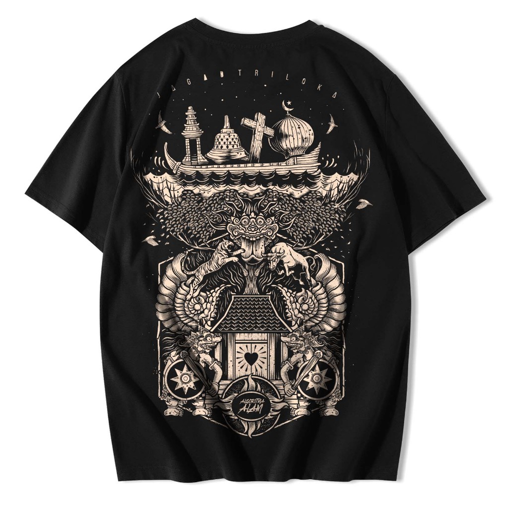 KAOS COTTON COMBED 24S ALGORITMA ALAM "JAGAD TRILOKA"