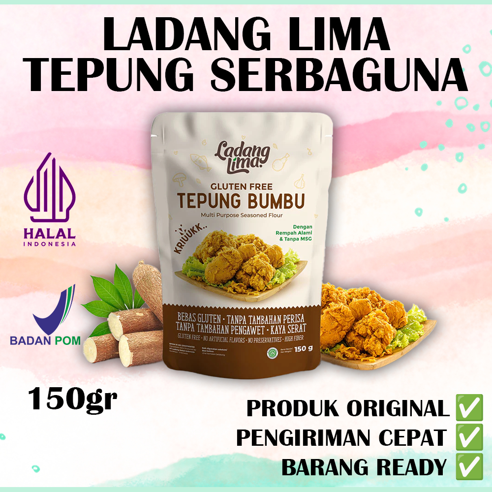 

Ladang Lima Tepung Bumbu Serbaguna 150g - Rempah Alami NO MSG
