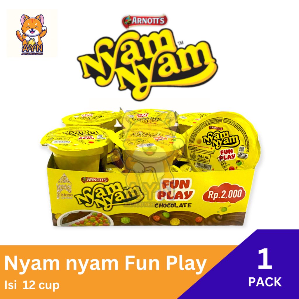 

Nyam Nyam Fun Play Chocolate Crispy Bubble [ 1 pack isi 12 cup ]