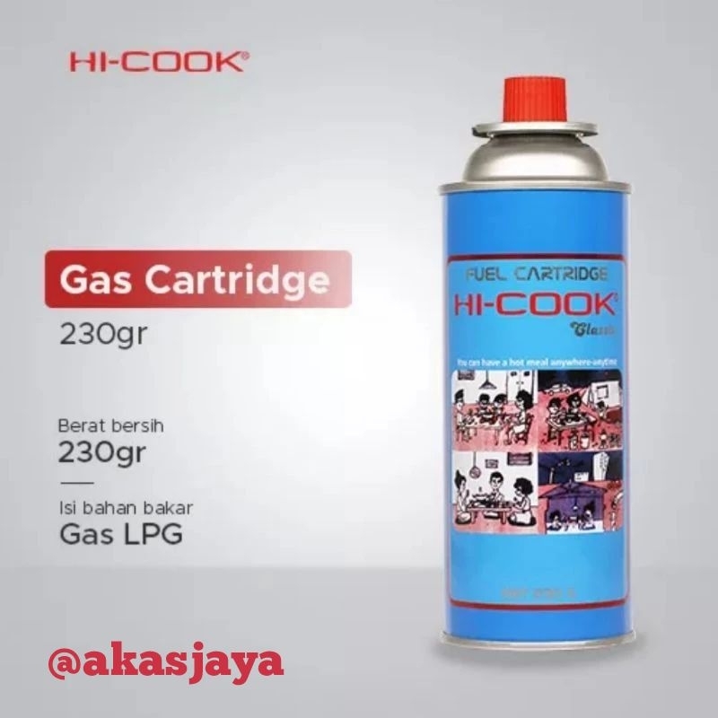 Gas portable Hicook 230gr Gas kompor Gas camping (original)