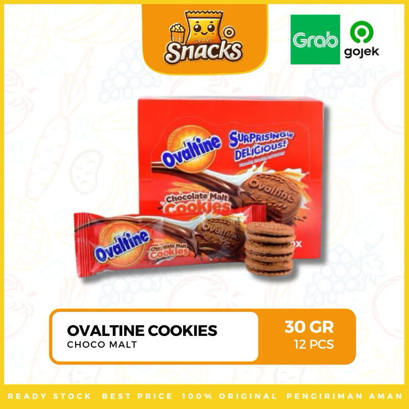 

Lav.Snacks︱Ovaltine Cookies Biskuit Chocolate Malt 30GR - 12 PCS