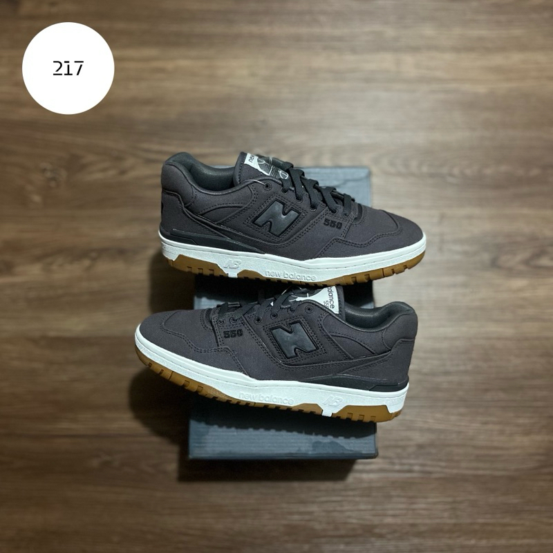 Sepatu Sneakers N B 550 Grey Canvas 100% Original - BB550CVB
