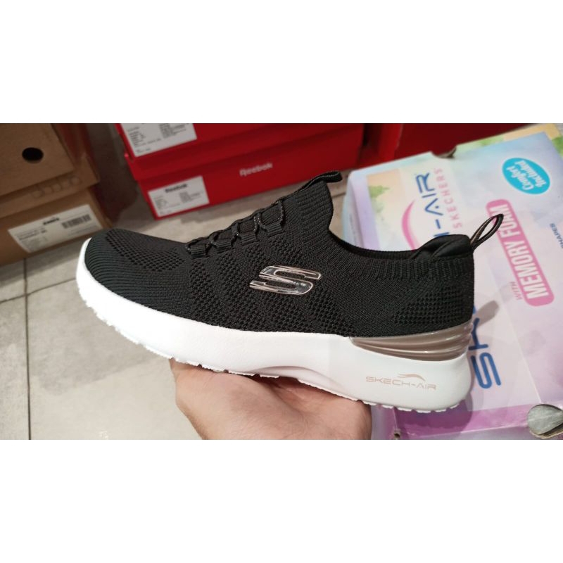 Sepatu Skechers skech air Dynamight perpect steps black Rose gold original (size 36)