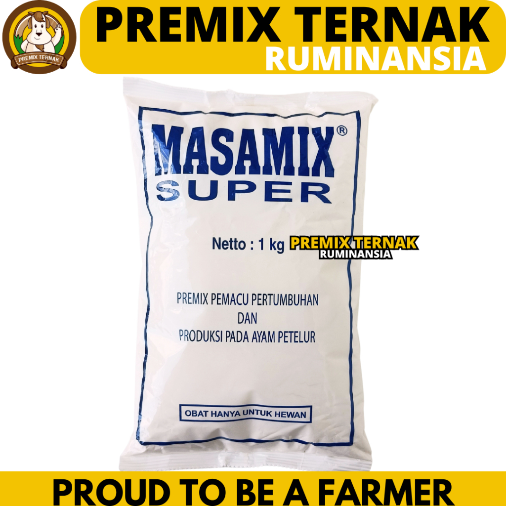 MASAMIX SUPER PETELUR 1 KG - Premix Ayam Petelur Pemacu Pertumbuhan & Produksi Telur Ayam Layer