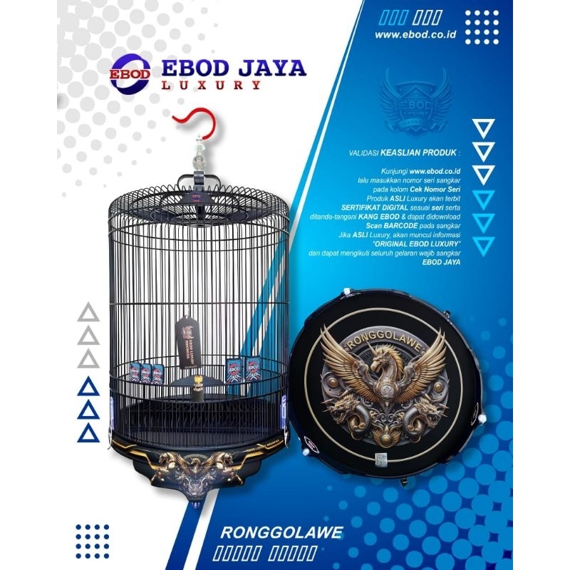 Sangkar murai pvc no 2 Ebod Jaya Luxury Ronggolawe decal murai