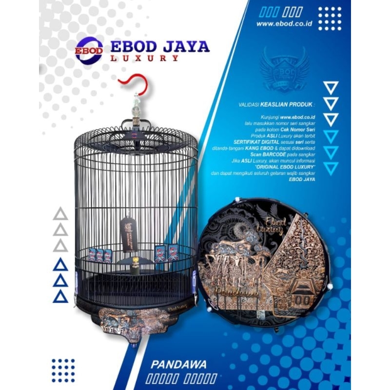 Sangkar murai no 2 decal Ebod Jaya Luxury Pandawa murai pvc