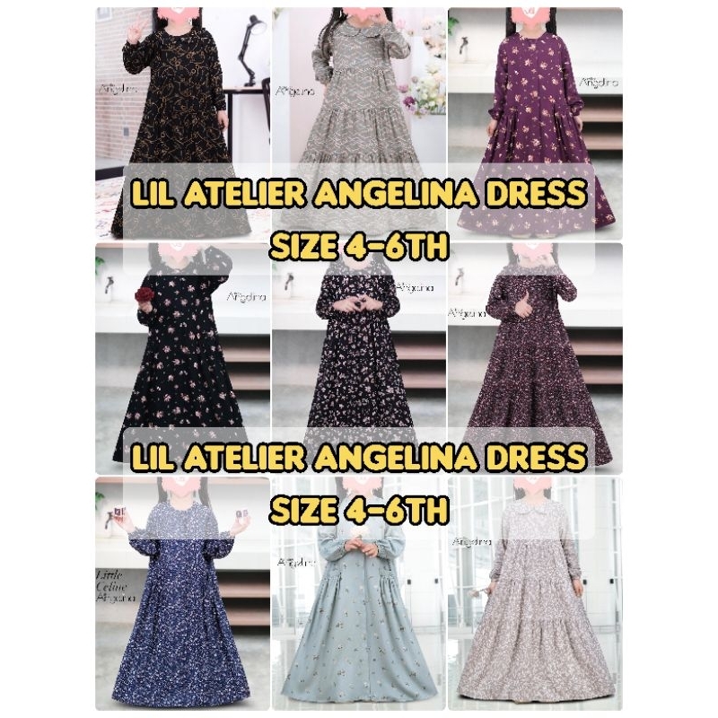 Little Dress Atelier Angelina size 4-6th (Gamis Anak) : Dimension Silver Sage, Seamless Chain & Rope