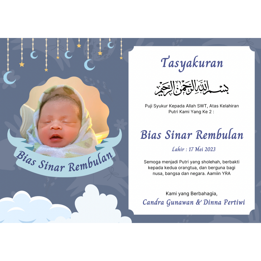 

Tasyakuran Aqiqah & Selapan (Stiker Tasyakuran Murah)