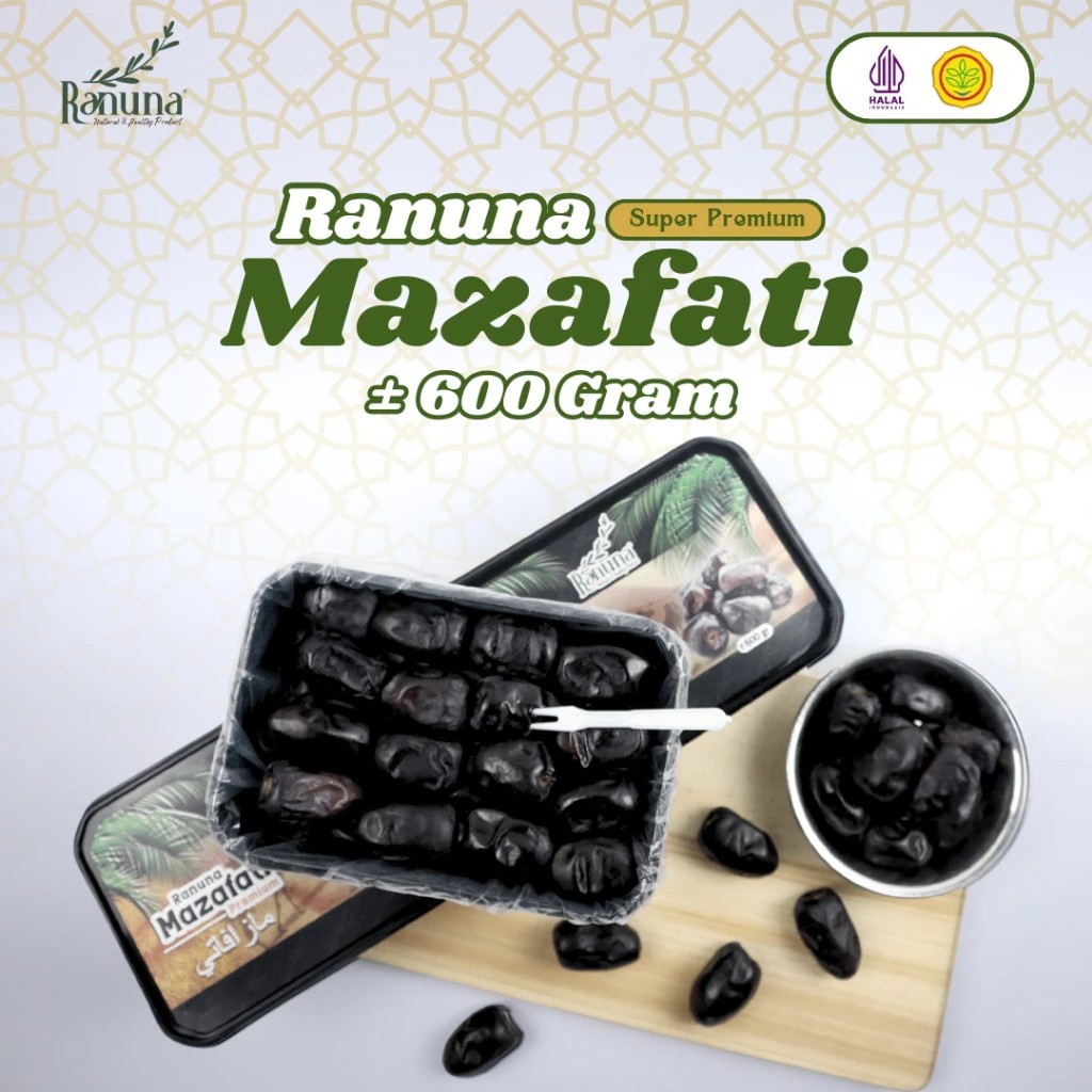 

Kurma Bam Anggur Mazafati RANUNA/ KURMA BAAM 600GR