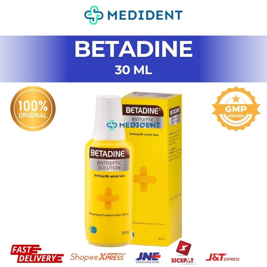 Betadine Antiseptic Solution 30ML / Betadine / Betadine Obat Luka / Antiseptic Betadine 30 ML / Obat