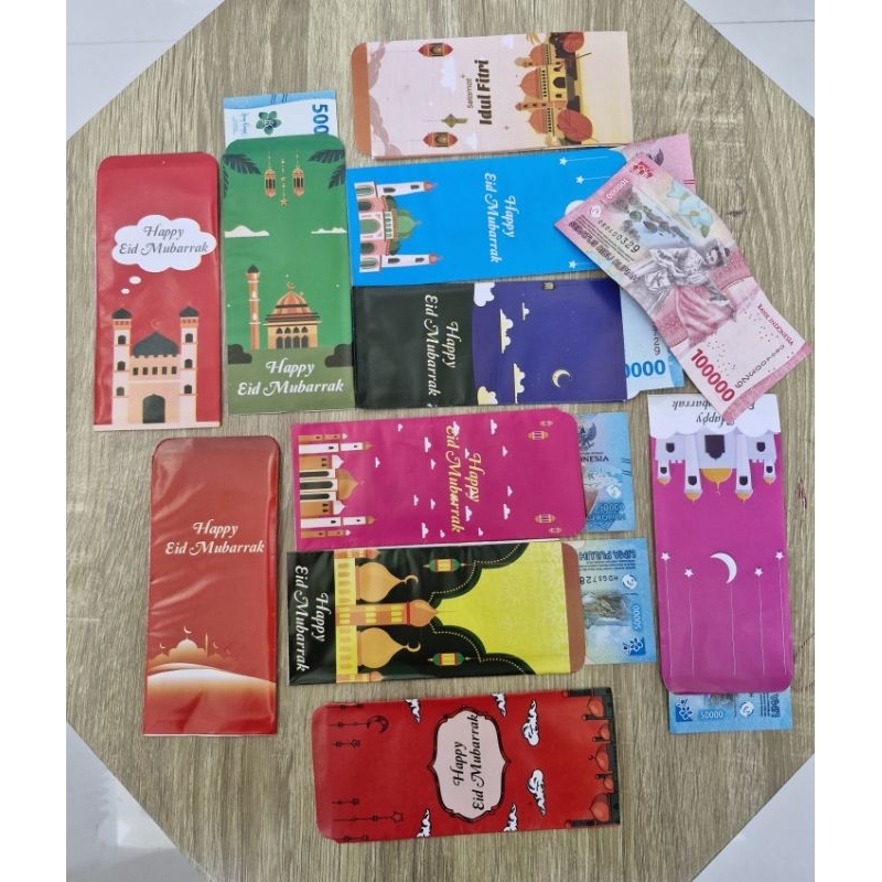

(50pcs) Paket Amplop Lebaran Masjid Jumbo/Angpao Lebaran 2025 siap pakai