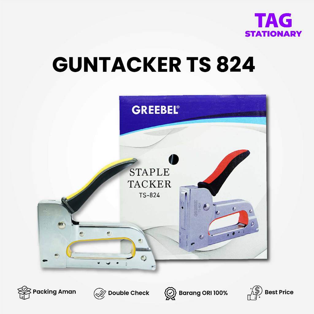 

GREEBEL Staples Tembak / Gun Tacker TS 824 (PCS) / Staple Tembak Stapler Tembak Guntacker