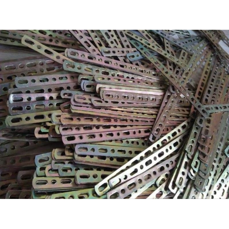 plat Breket Serbaguna besi tebal 1.8 univesal besi bolong panjang 30cm