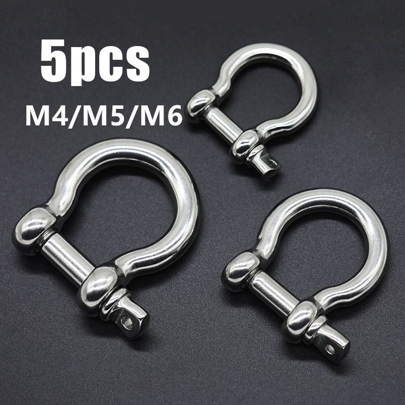 5pcs Shackle Shackle U Stainless 304 Shackle Omega Bow Shackle