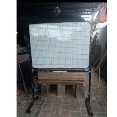

Papan tulis Daiki uk 90*120 geometri magnetik double face standing