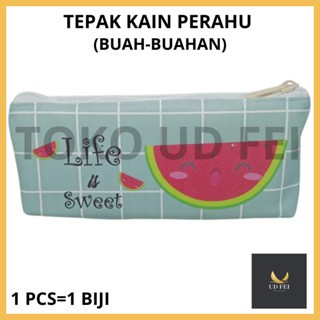 

(1 PCS= 1BIJI KDOE BUAH-BUAHAN) Tepak Kain Perahu / Tepak Kain Perahu Buah/ Tepak Kain Motif Aesthetic/ Tempat pensil