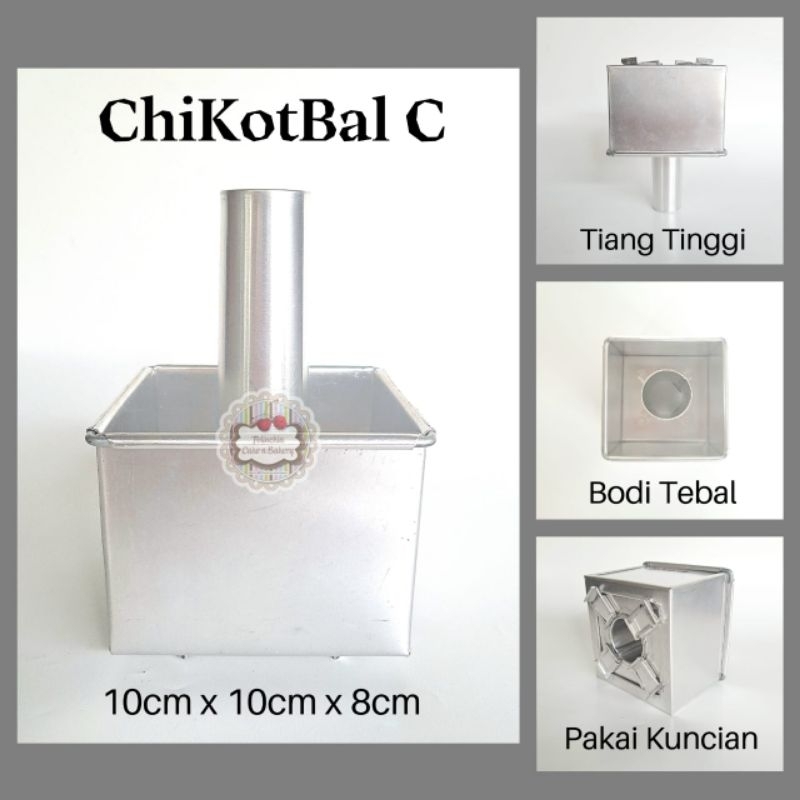 LOYANG CETAKAN KUE 10CM KOTAK KUE SIFON CHIFFON CAKE TEBAL MINI KOTAK BONGPAS