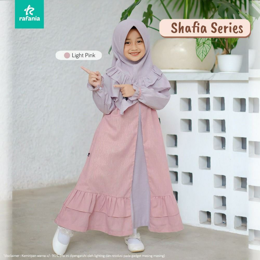 Gamis Anak Rafania Shafia Series navy powder