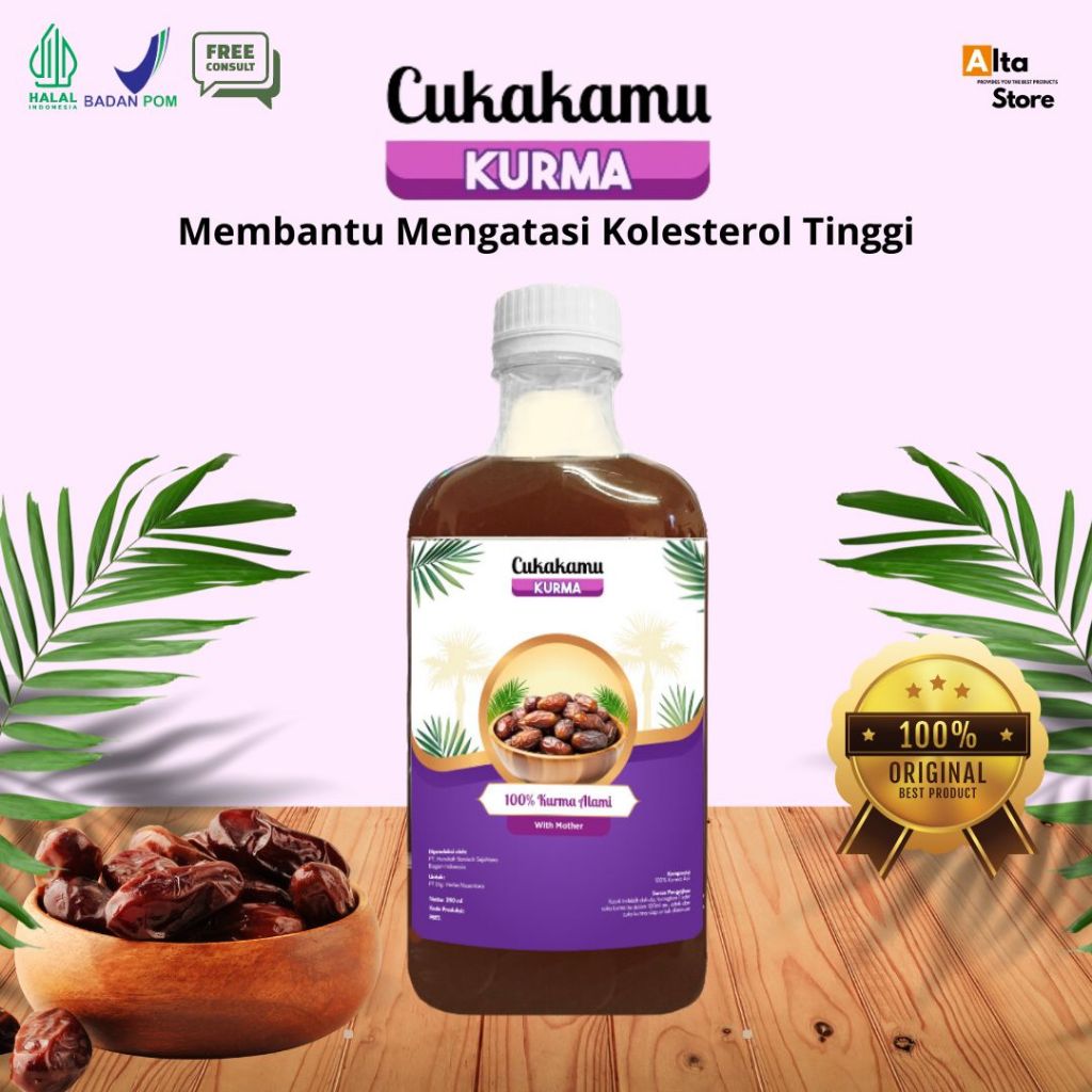 

Cukakamu Cuka Kurma Herbal 100% Kurma Asli Membantu Mengatasi Diabetes, Turunkan Gula Darah Tinggi