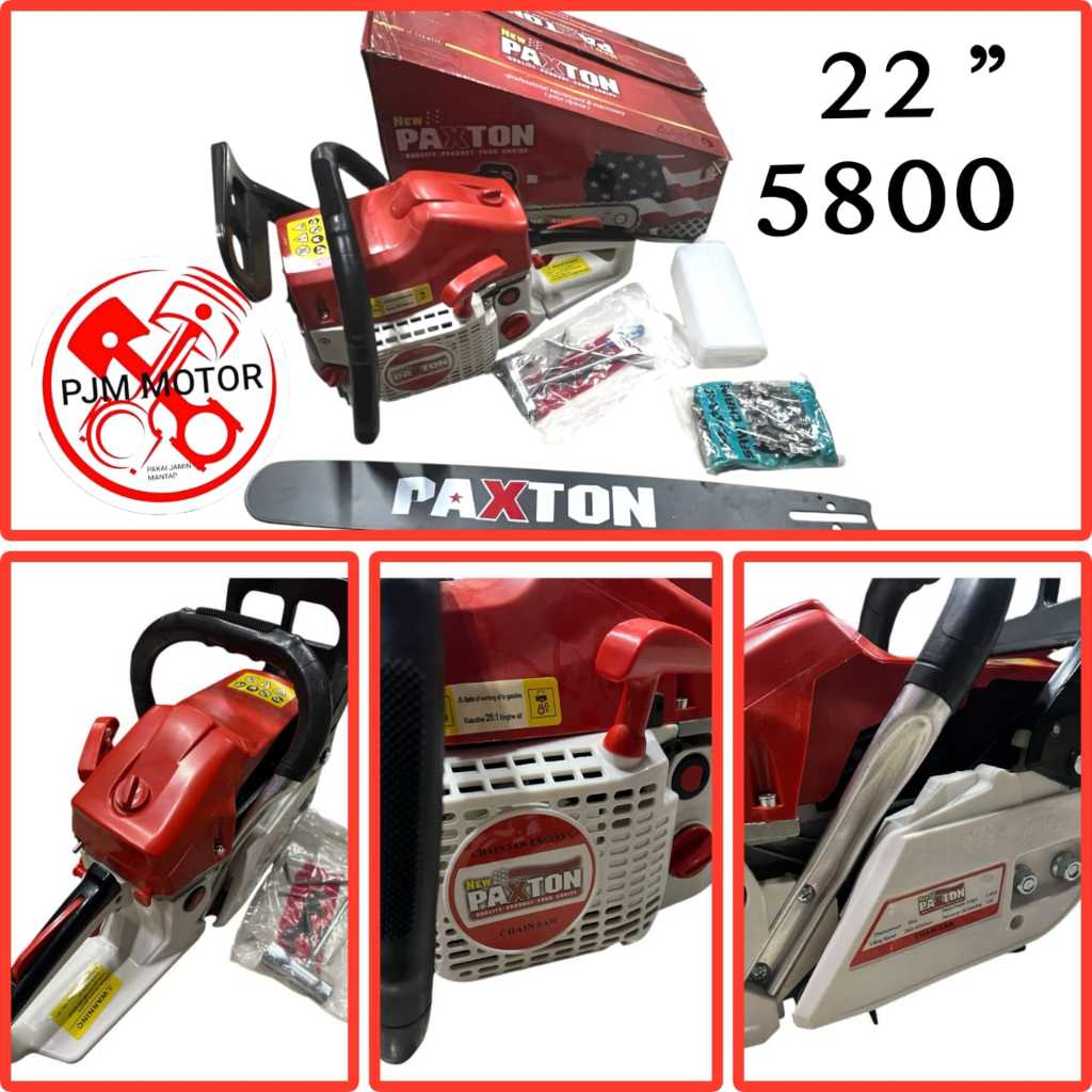PAXTON 5800 UNIT MESIN CHAINSAW sinso senso kecil bar 22 inch 58 cc