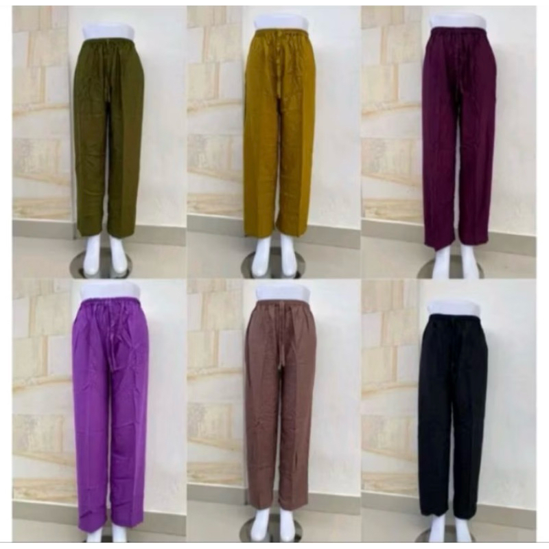 kulot Crinckle / celana panjang kulot / celana kain kulot / Celana kulot santai / celana wanita kulo