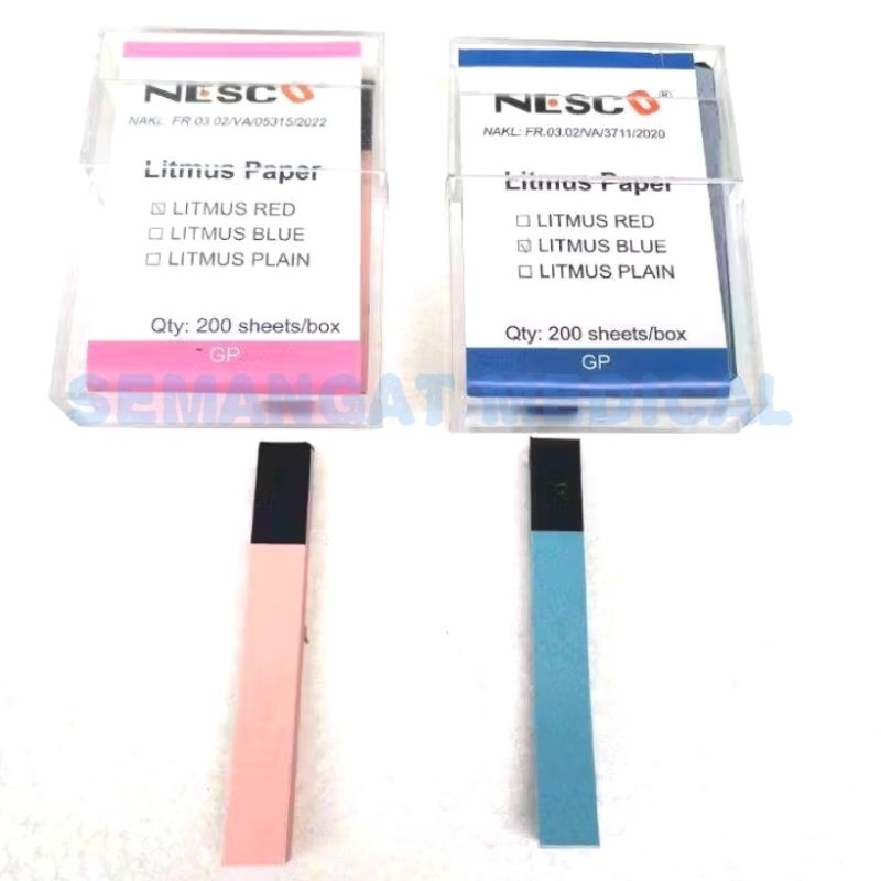 Nesco Kertas Lakmus / Kertas Cek Ketuban / Kertas larutan - Kertas Lakmus Litmus Merah Biru