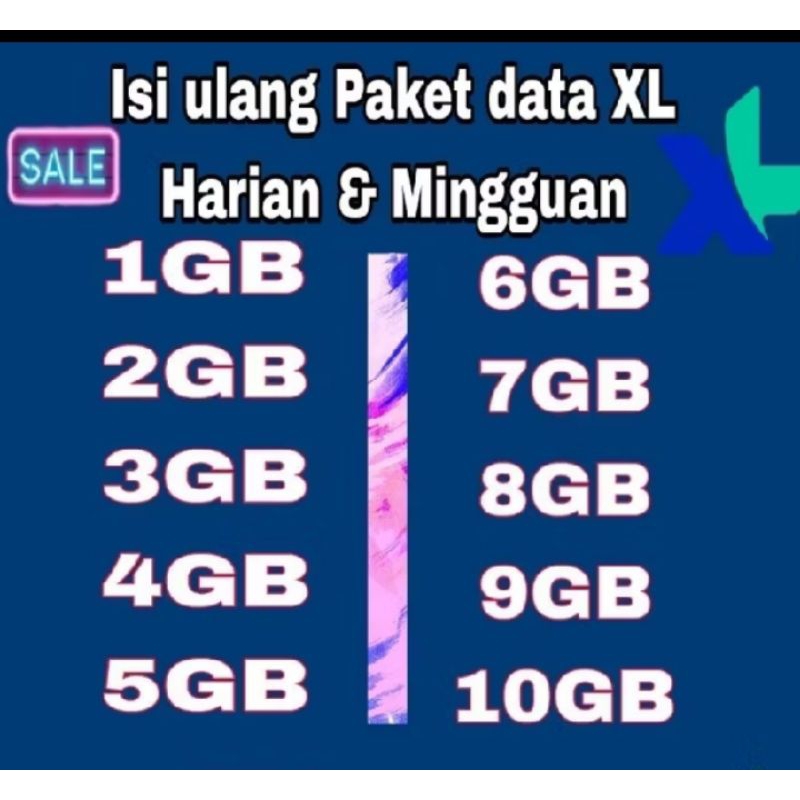 ISI ULANG XL 7 hari /  DATA XL 7GB / KUOTA XL 4GB 5GB 6GB 7GB 8GB 9GB 10GB 12GB 18GB 20GB 30GB 40GB 