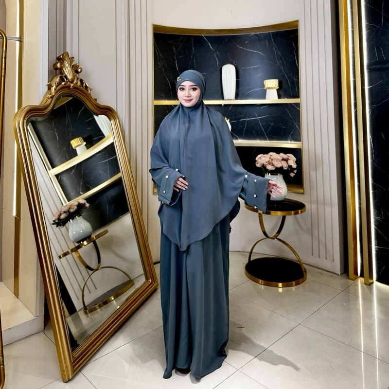 Set khimar umroh Shellasaukia original (busui)