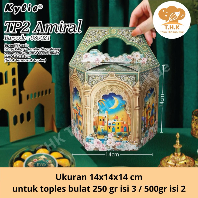 

TP2 Amiral - Box Hampers Lebaran Idul Fitri Toples Bulat 250gr isi 3 / 500gr isi 2